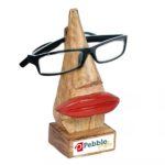 Handmade Wooden Nose Shaped Spectacle Specs Eyeglass Holder Stand With Red Lips