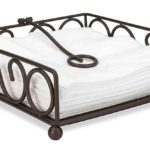 Wrought Iron Tissue and Napkin Holder for Kitchen Counter-tops, Dinner Tables, Picnic Tables