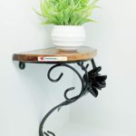 CRAFTYKART Wooden Wall Bracket Wall Hanging Decor for Living Room (Rose Bracket)