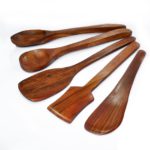 Handmade Wooden Serving and Cooking Spoon Kitchen Utensil Set of 5 Cutlery Set