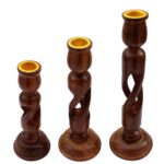 Wooden Candle Holder Stand for Home Décor Decorative Tealight  Set of 3