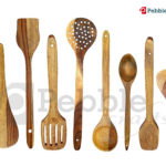 Handmade Wooden Cooking Spoons and Serving Spoon Set | Spatula | Non Stick Kitchen Utensil (Set of 8)