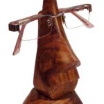 Handmade Wooden Nose Shaped Specs Stand Spectacle Holder (For Desktop/Table Top/Gift Display Item)