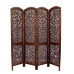 Handcrafted 4 Panel Wooden Room Partition/Wooden Room Divider/Wooden Screen/Wooden Room Separator