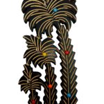 CRAFTYKART Wooden Key Hanger Holder Wall Hanging Décor Date Palm Tree