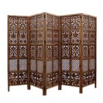 Handcrafted 5 panel premium quality wooden room partition/wooden room divider
