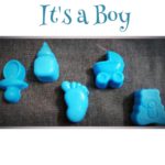 Baby announcement soap hampers