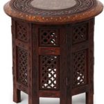 Foldable Solid Wood Side Table  (Finish Color - Brown)