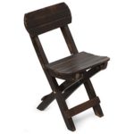 Wooden Antique Foldable kids chair ( Black)