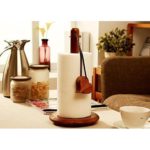 Wooden Brown Kitchen Tissue Roll Holder With Heart Shape