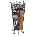 Wooden and Wrought Iron Corner vase | Planter | Umbrella Stand