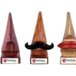 Wooden Specs Eyeglass Holder Stand set of 3 For Girls And Boys