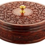 Wooden Handcrafted Food Storage Box | Chapati Box | Dry Fruit Box |  Multipurpose Usage|  ( Size 8 inches )