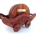 Pebble Crafts Handcrafted Trolley Shaped Coaster Decorative Holder Tabletop Coasters for Tea Coffee Cups Mugs Beer Cans