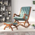 Craftykart Home Decoration Rocking Chair -Colonial Rocking Chair-Traditional Rocking Armchair Tropical Exotic Rosewood Wood Rocking Chair-Modern