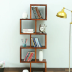 CRAFTYKART Sheesham Wood ZigZag Book Shelf and Decorative stand