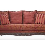 Modern Carved Premium Magenta  Sofa ( Brown- red)