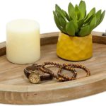 CRAFTYKART Oval Coffee Table Serving Wooden Tray
